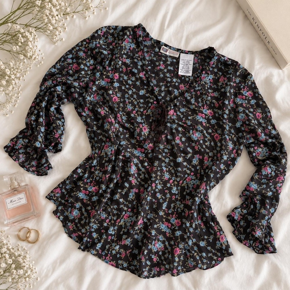 black floral fairy top